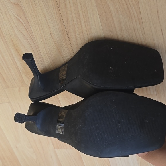 Olivia Jaymes Maysa Women's Square Open Toe Mules Heel Black Size 7.5 - Picture 8 of 9